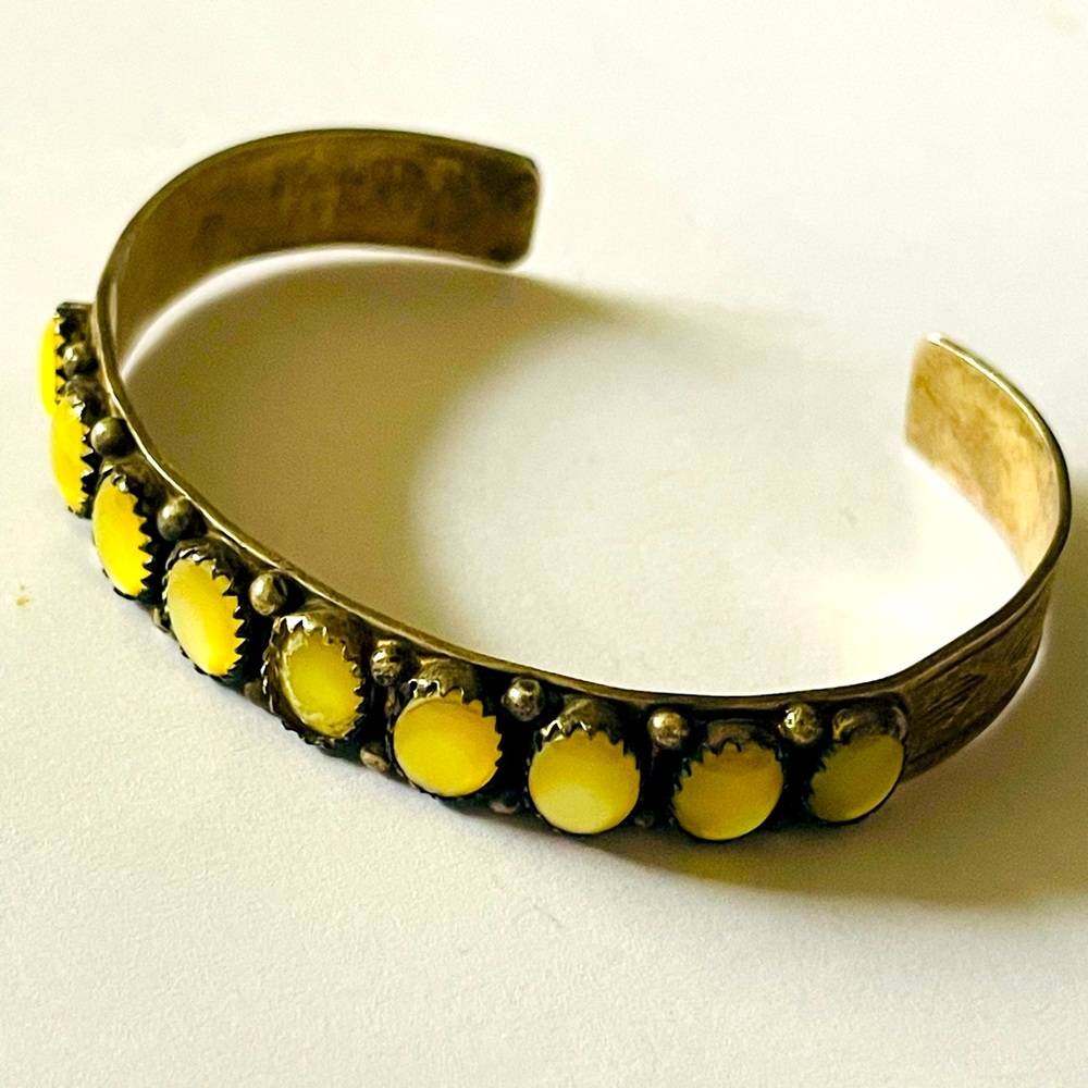 Charlene Yazzie Navajo 925 Sterling Silver Open Cuff Bracelet